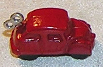 Dollhouse Miniature Toy, Wind Up Car, Red
